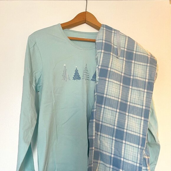 Northern Reflections - Light Blue Tree Pyjama Set (Size XS) - Picture 1 of 3